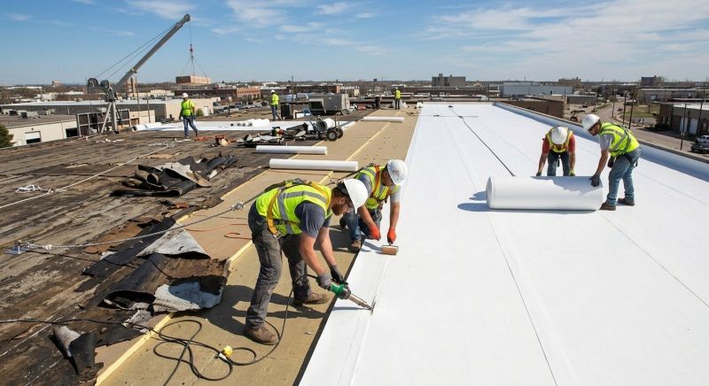 Single Ply Roof Replacement detail